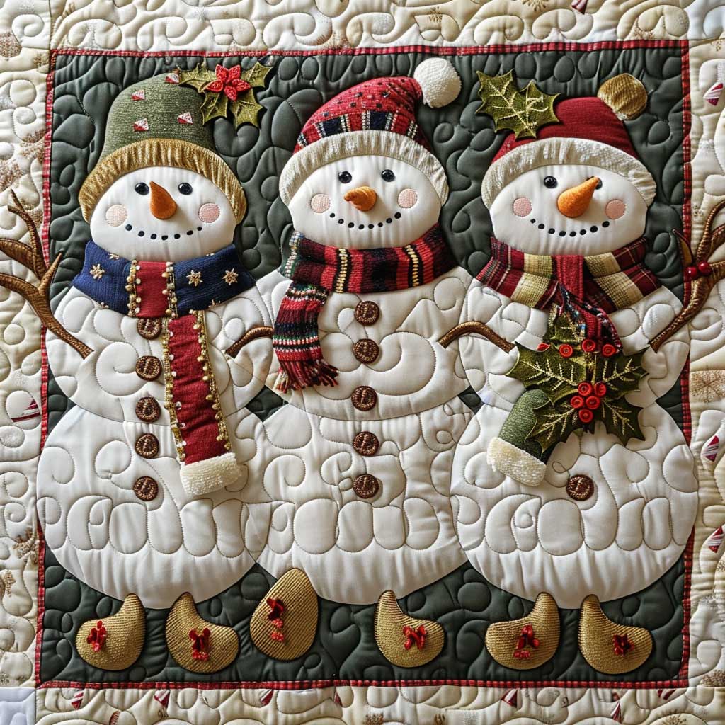 Christmas Snowmans XR1508036CL Quilt