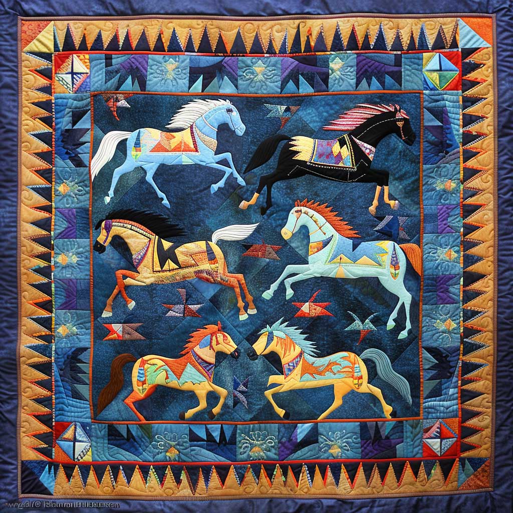 Coloful Horse XR0507028CL Quilt