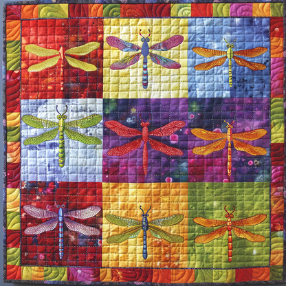 Colorful Dragonflies XR1306012CL Quilt