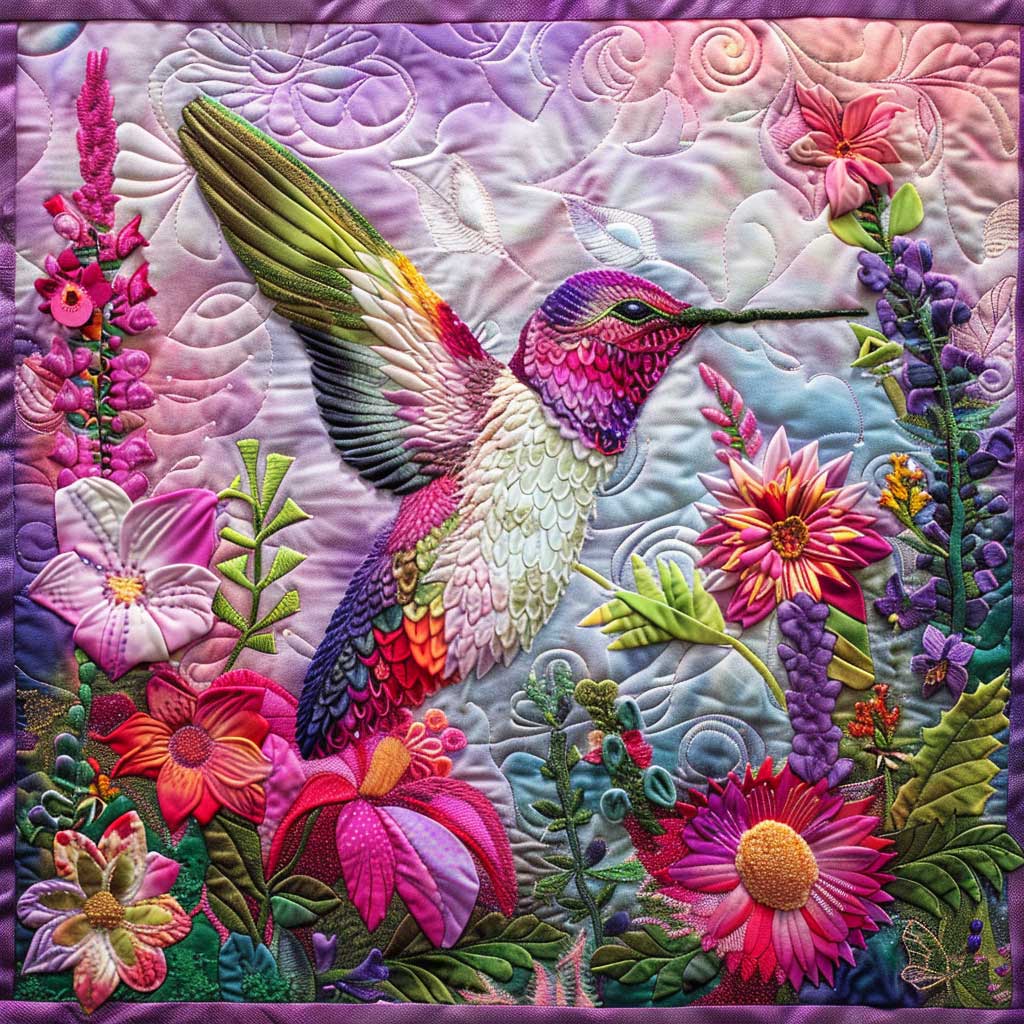 Colorful Hummingbird XR1008016CL Quilt