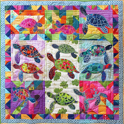 Colorful Turtles XR1206023CL Quilt