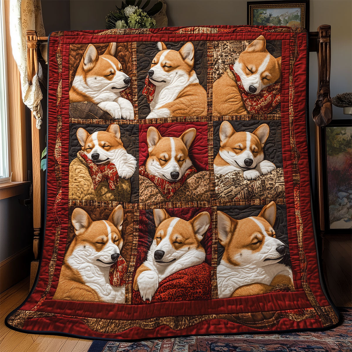 Corgi Snooze YR0702027CL Quilt
