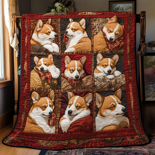 Corgi Snooze YR0702027CL Quilt