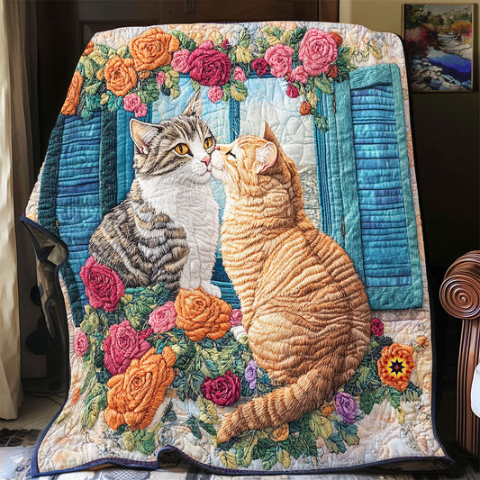 Couple Cat By The Window WU1812028CL Quilt