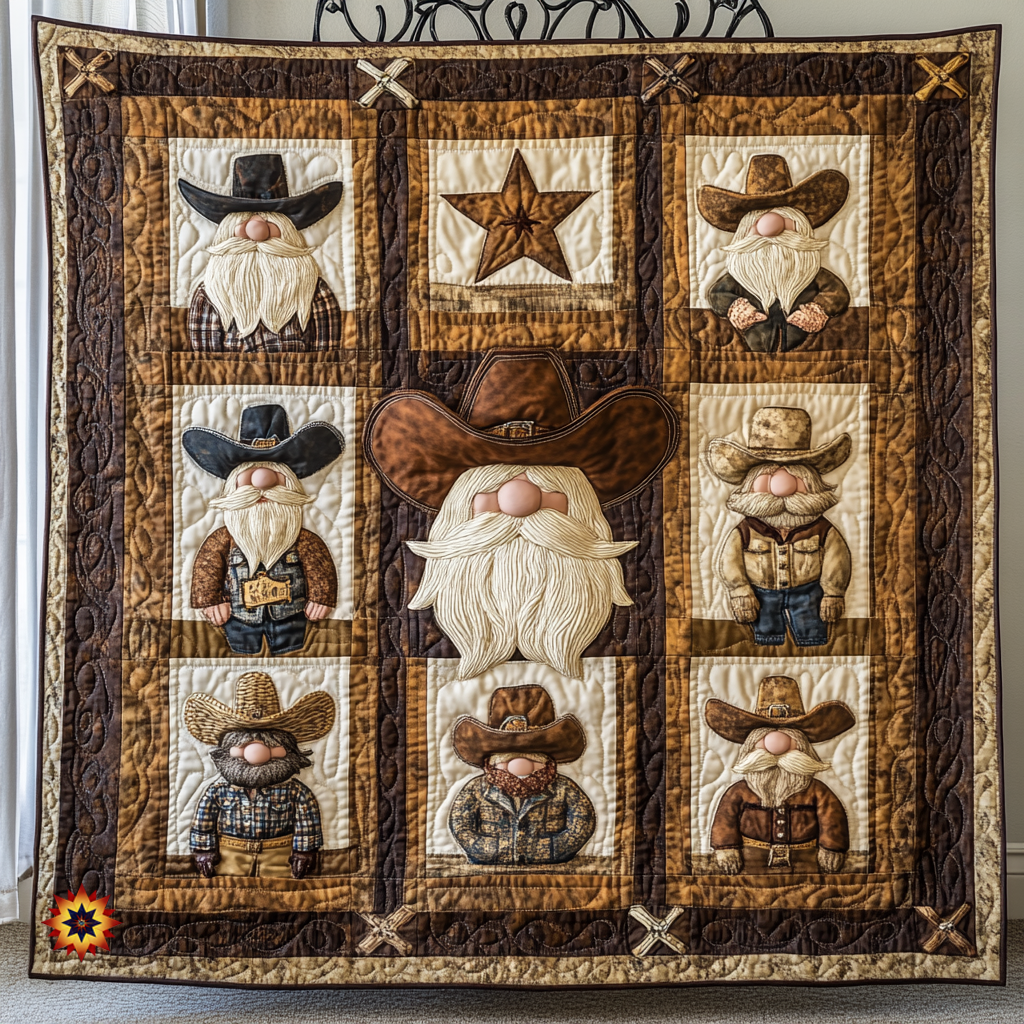 Cowboy Gnome WU1312030CL Quilt
