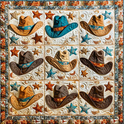 Cowboy Hats With Stars XR2008016CL Quilt