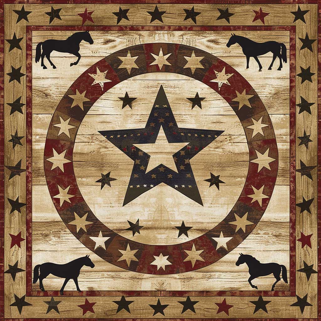 Cowboy Inspired Star WJ0107007CL Quilt