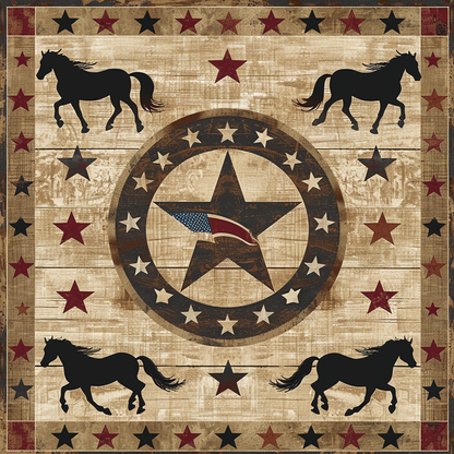 Cowboy Inspired Star WJ2406004CL Quilt