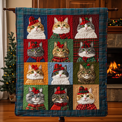 Cozy Cats in Tartan YR3112047CL Quilt