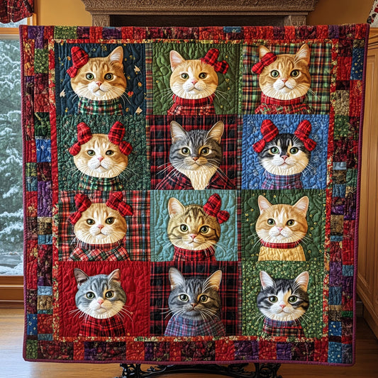 Cozy Christmas Kittens YR1002024CL Quilt