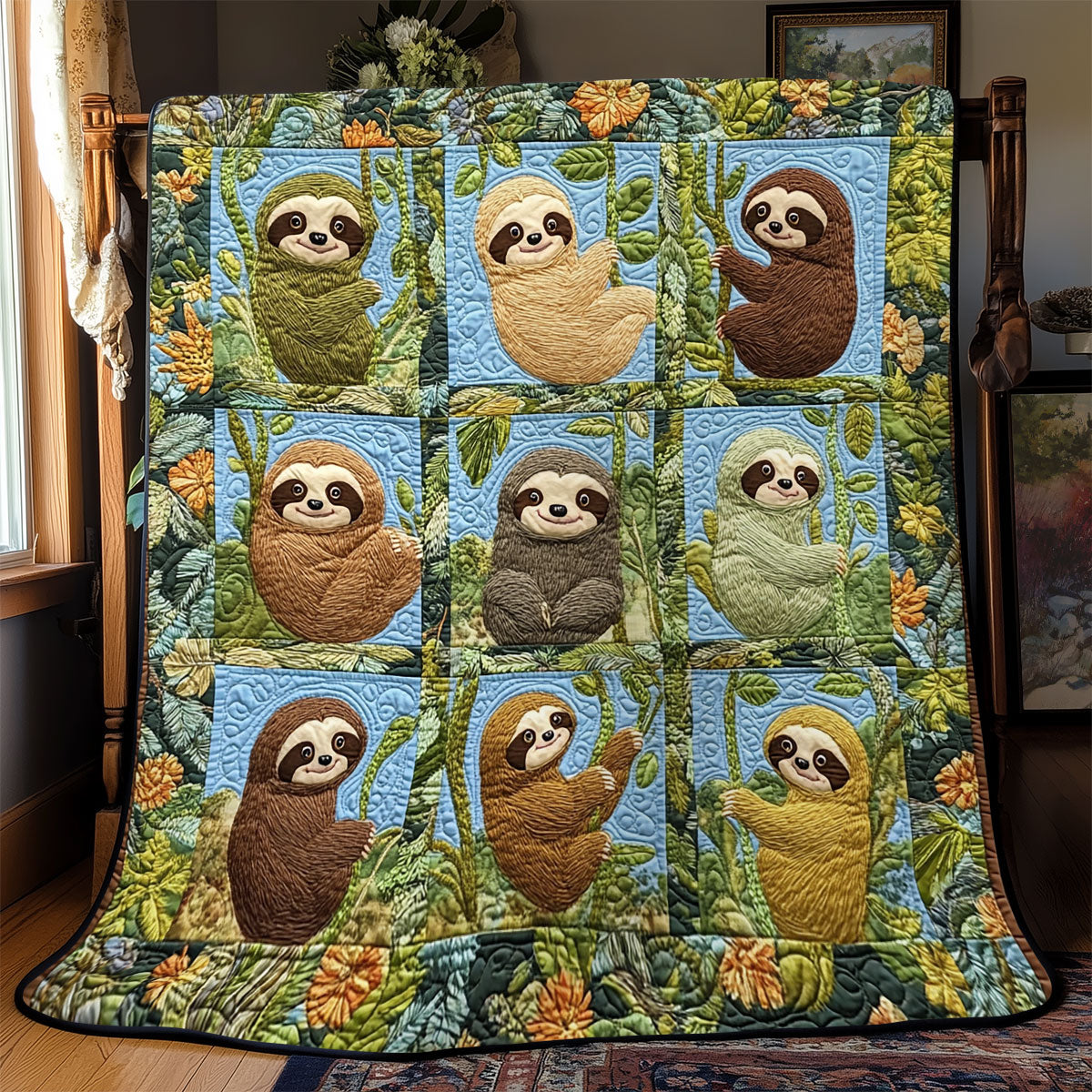 Cozy Sloth Paradise YR0302027CL Quilt