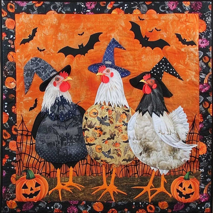 Creepy Chickens XR2908010CL Quilt