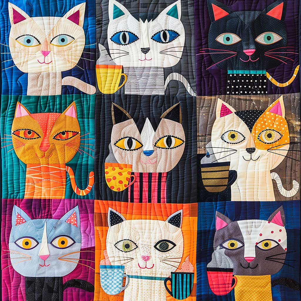 Cups Cats WM2907001CL Quilt