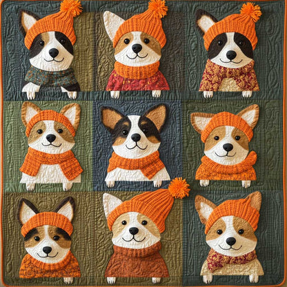 Cute Autumn Corgi XR0808042CL Quilt