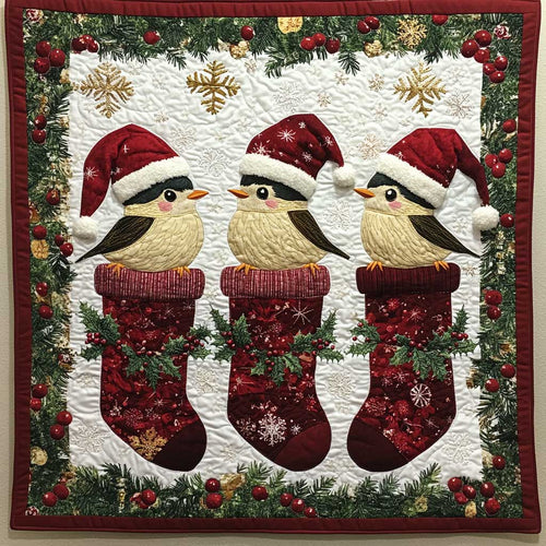 Cute Birds In Christmas XR1008053CL Quilt