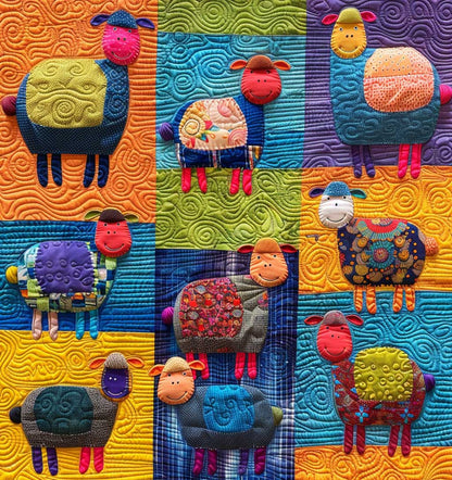 Cute Colorful Sheeps XR0207015CL Quilt