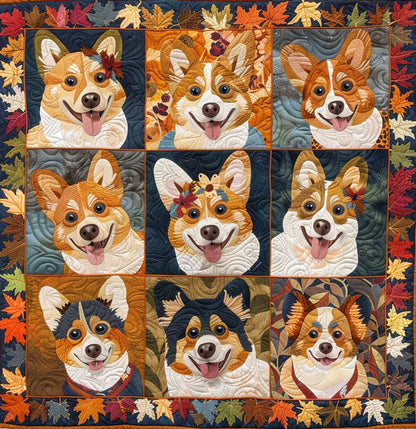 Cute Corgi Autumn XR2708011CL Quilt