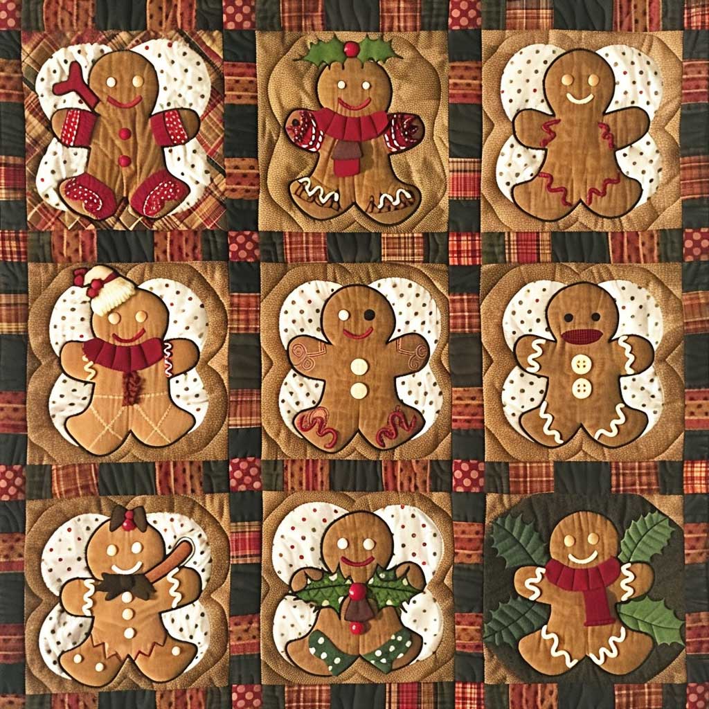 Cute Gingerbread Men XR2008003CL Quilt