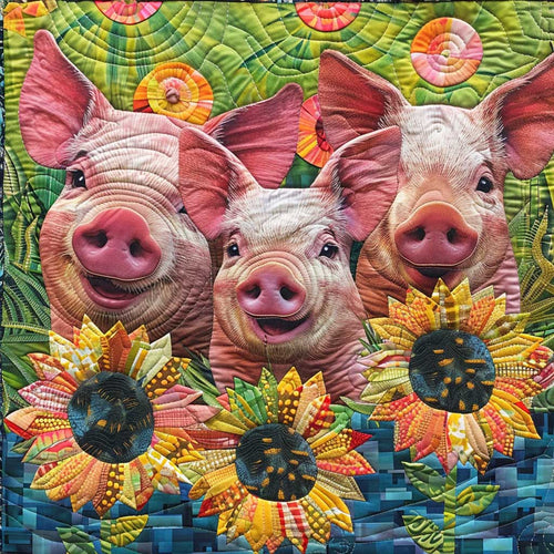 Cute Pigs XR0207014CL Quilt