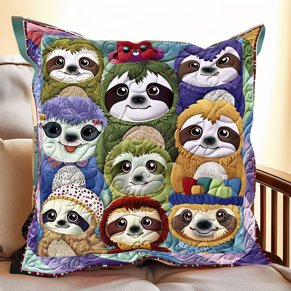 Cute Sloths XR1906019CL Quilt Pillow Case