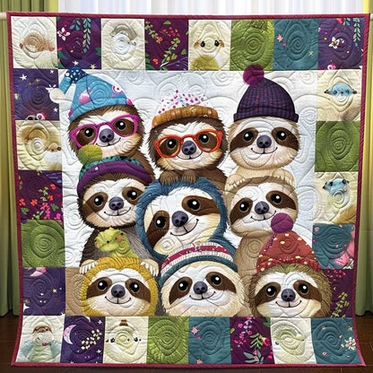 Cute Winter Sloth XR1906018CL Quilt