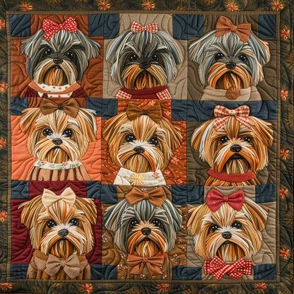 Cute Yorkshire Terrier Dogs WJ3107018CL Quilt