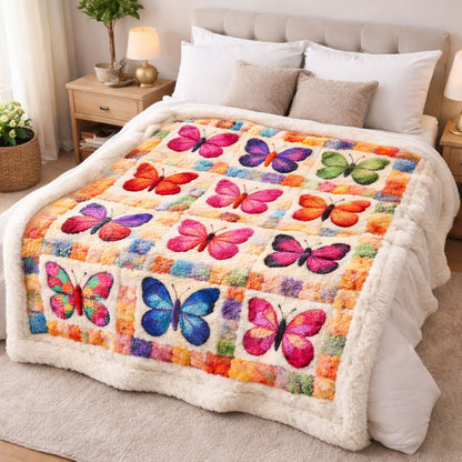 Joyful Butterfly KL2301004CL Faux Fur Throw Blanket
