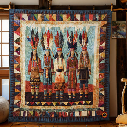 Native American Wooden Man WY0811036CL Quilt