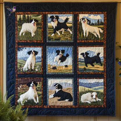 Border Collies And Sheep Harmony WN2910042CL Quilt