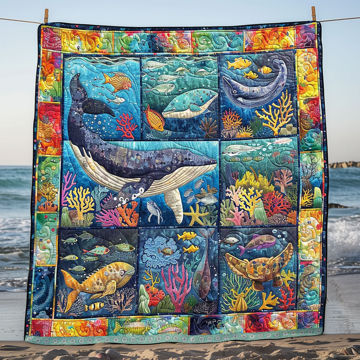Whale Neighborhood WP0509052CL Quilt