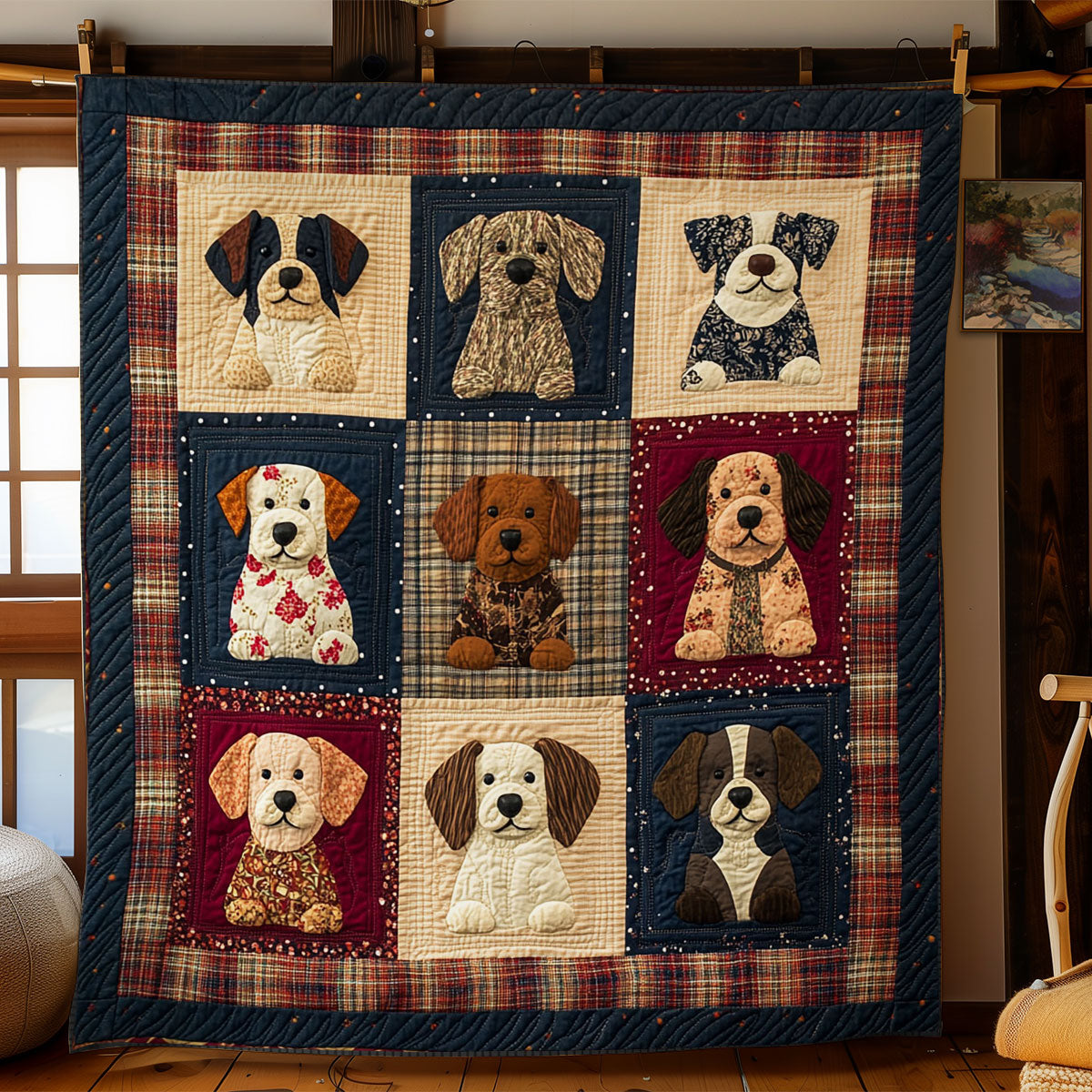 Puppy Portrait WY1502047CL Quilt
