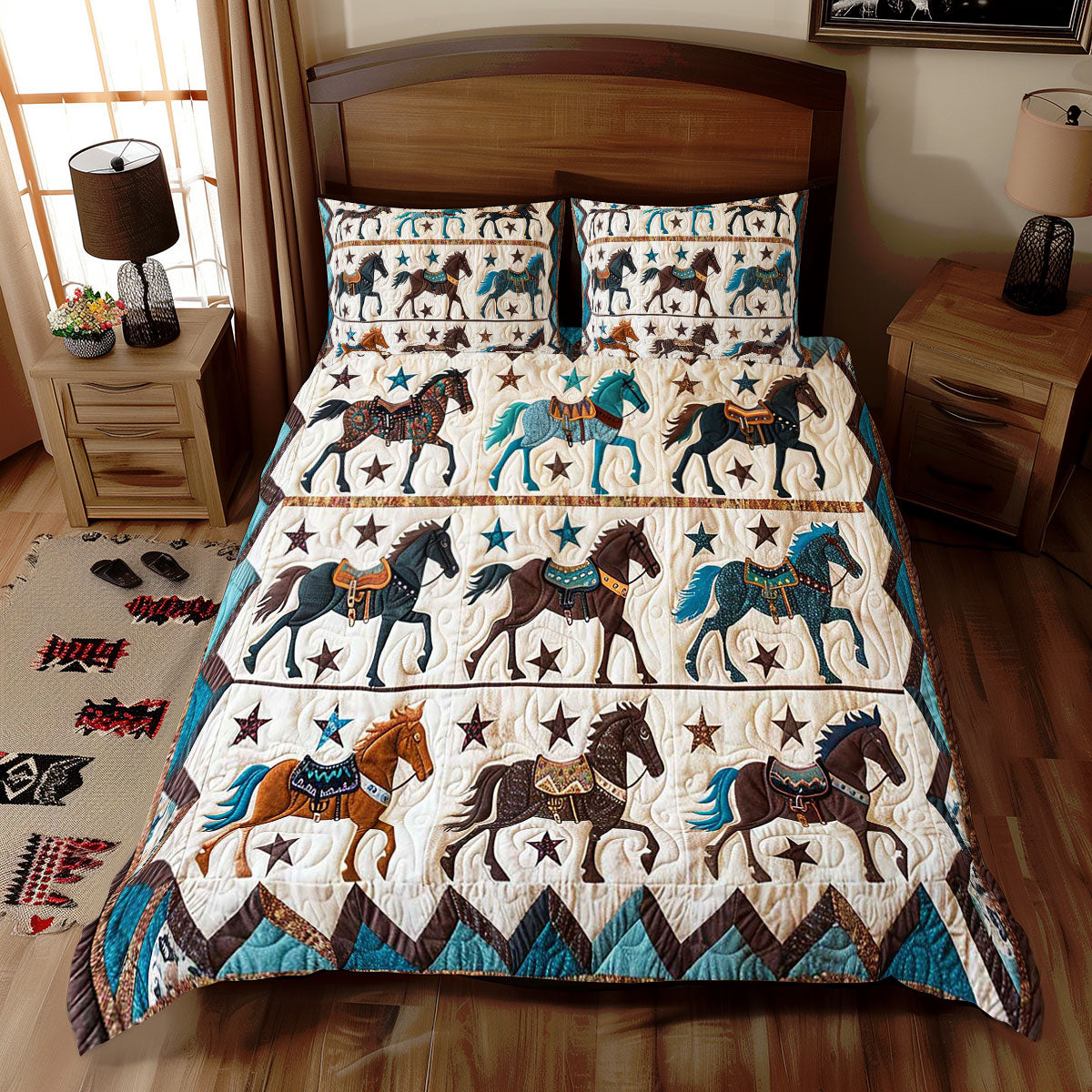 Native American Horse WJ1909029CL Duvet Cover Set