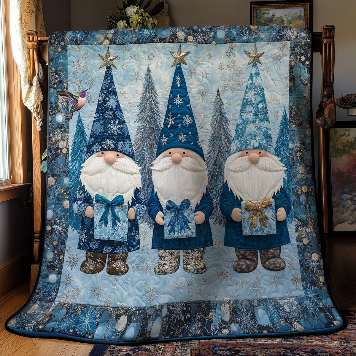 Snowflake Gnomes WN0512069CL Quilt