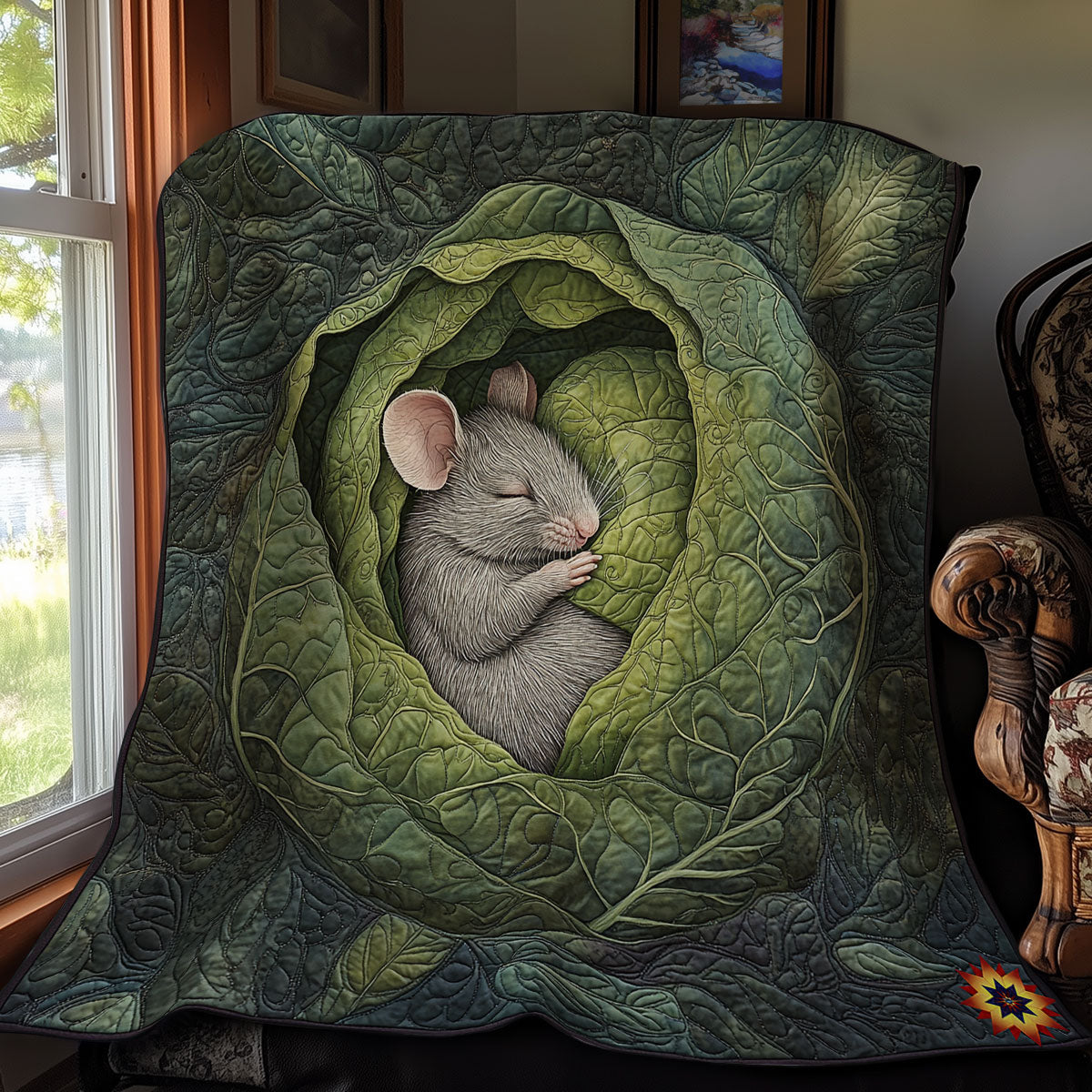 Cabbage Sleep Mouse WY1411046CL Quilt