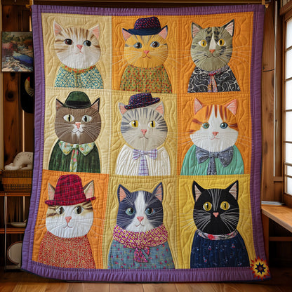 Funny Portrait Cat WY1411011CL Quilt