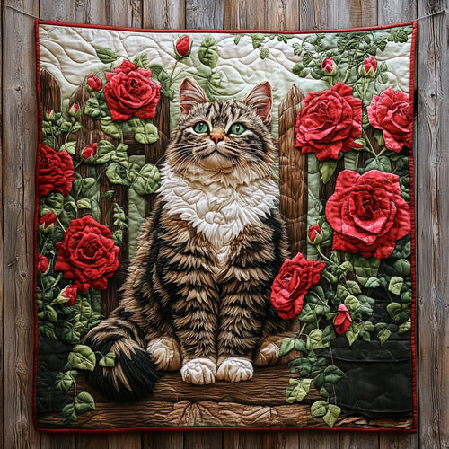 Cat Roses Garden CW3004092CL Quilt