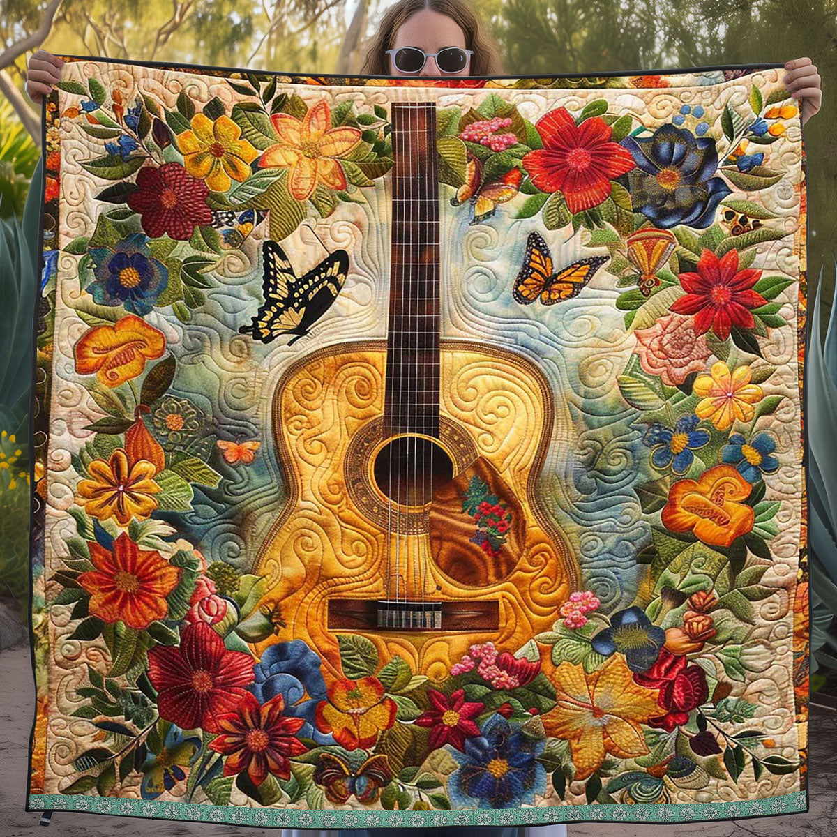 Flower Guitar WJ1109005CL Quilt