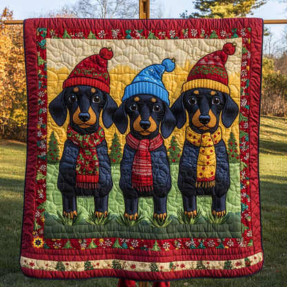 Winter Dachshund WJ2311029CL Quilt