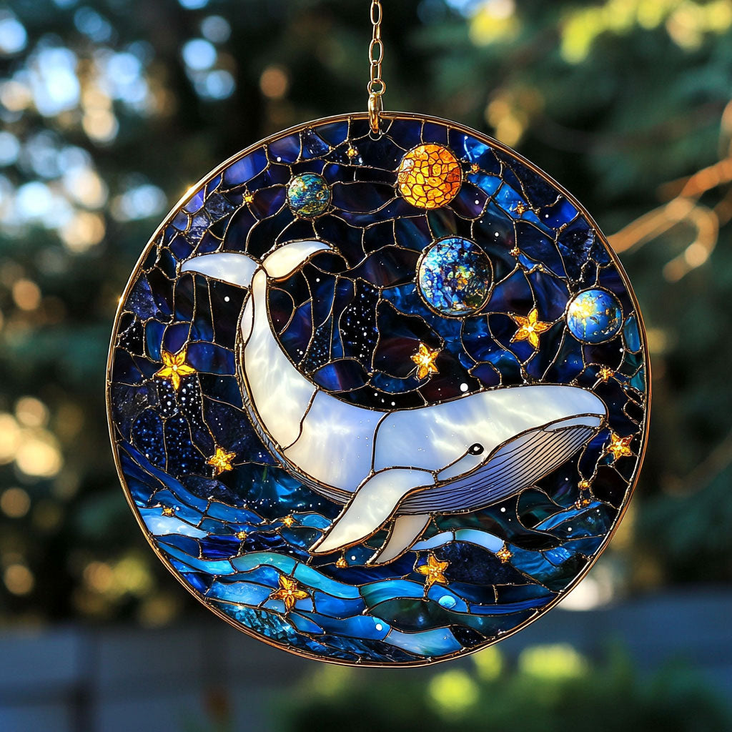 Whale In Magic Galaxy WY2202234CL Suncatcher