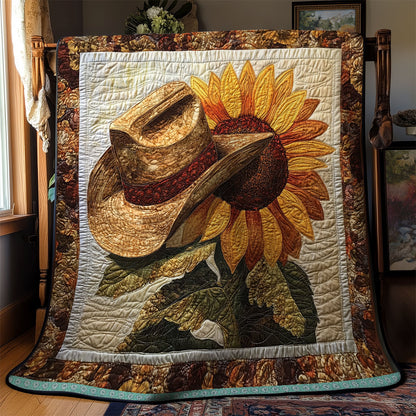 Cowboy Hat And Sunflower WX0612019CL Quilt