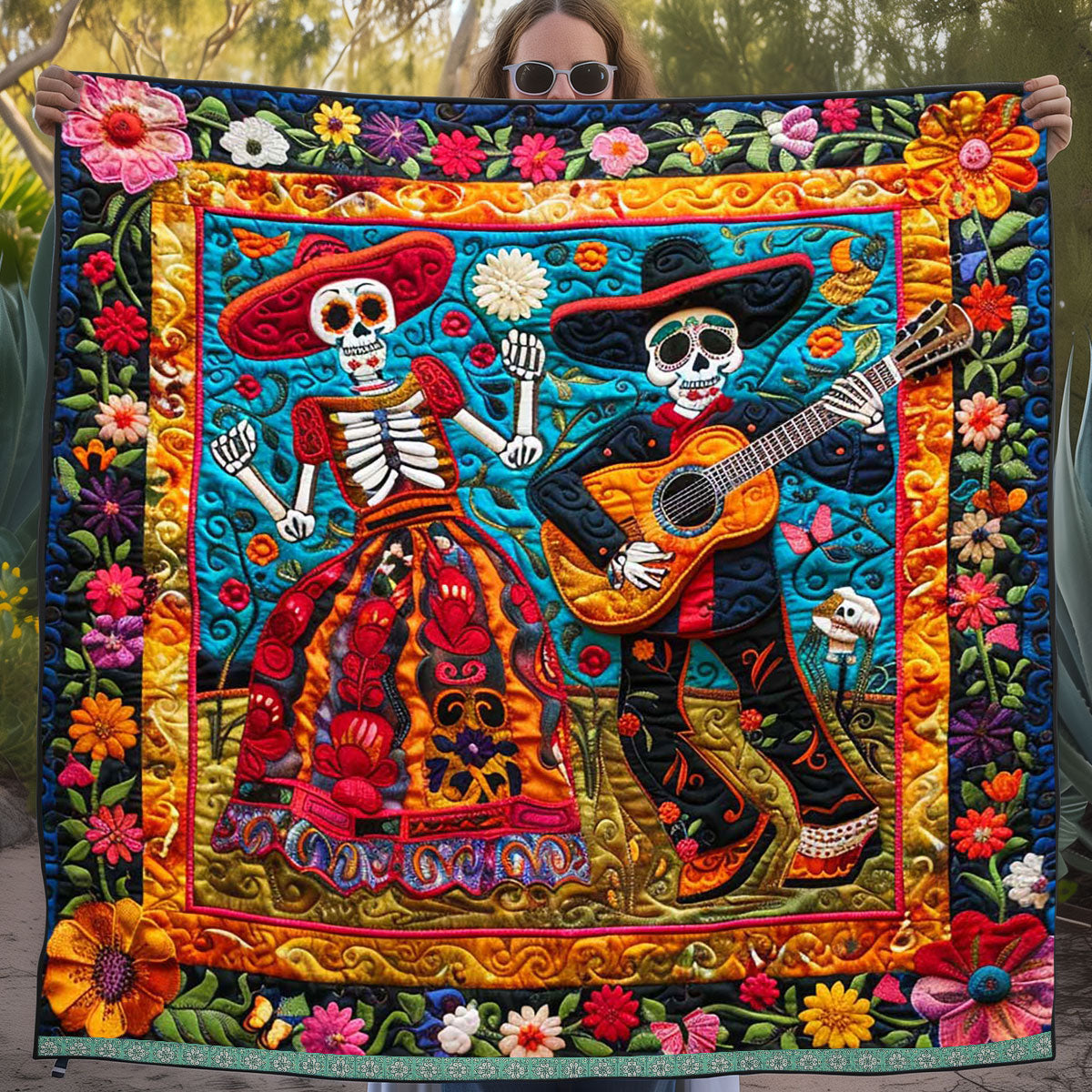 Day Of The Dead WJ2309006CL Quilt