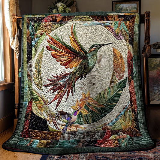 Floating Hummingbird Feathers WN1010016CL Quilt