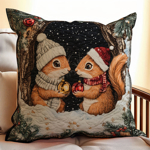 Adorable Squirrels WX1712077CL Quilt Pillow Case
