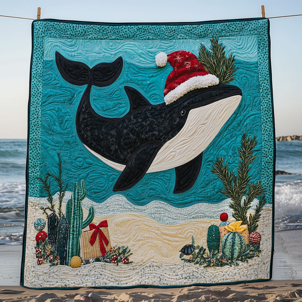 Christmas Of Killer Whale WY1411003CL Quilt
