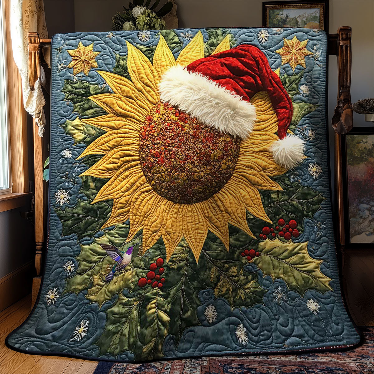 Santa's Sunflower Charm WN2111038CL Quilt