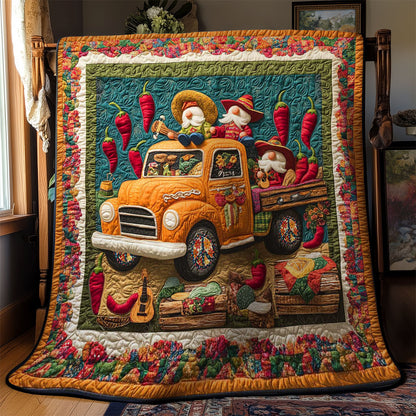 Orange Gnome Ride WN1712023CL Quilt