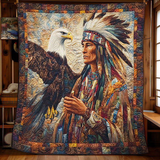 Eagle And Aboriginal WY1401030CL Quilt