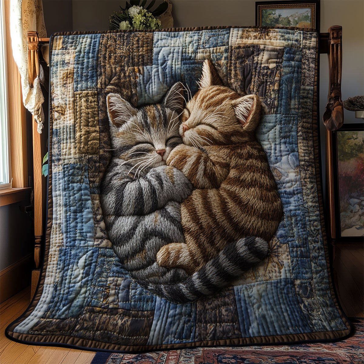 Cute Kitten Sleeping WY2702053CL Quilt