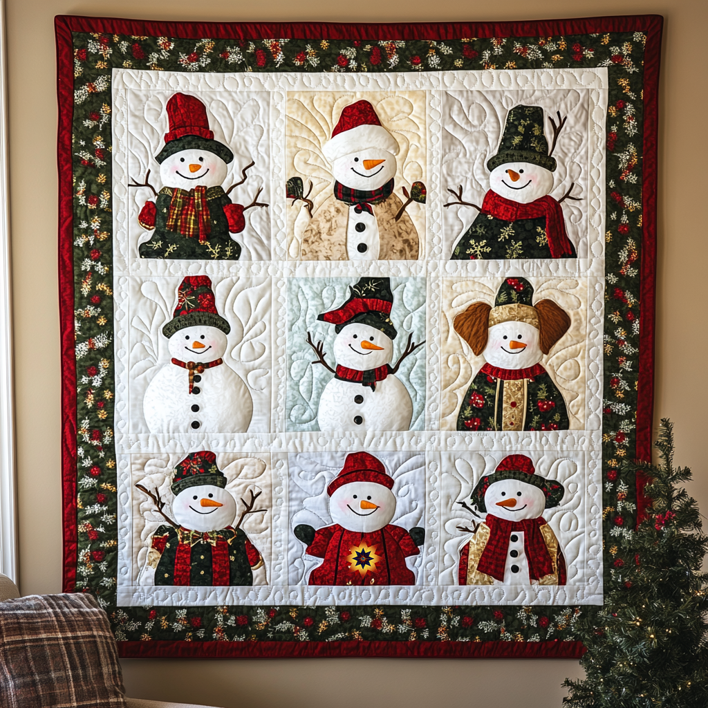 Whimsy Snowman WG1112003CL Quilt