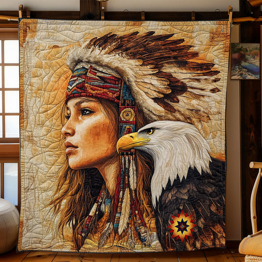 Native American Woman WX2410026CL Quilt